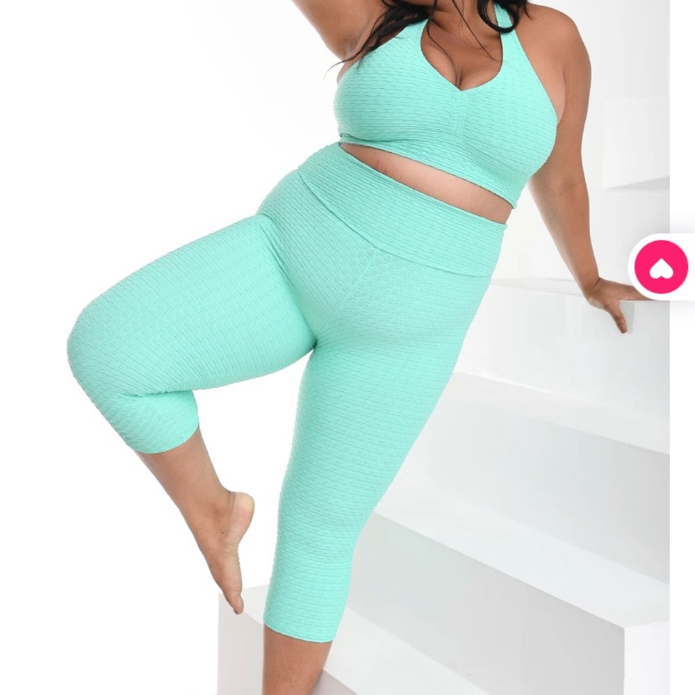Booty by Brabants Curvy Cropped leggings vitamin sea